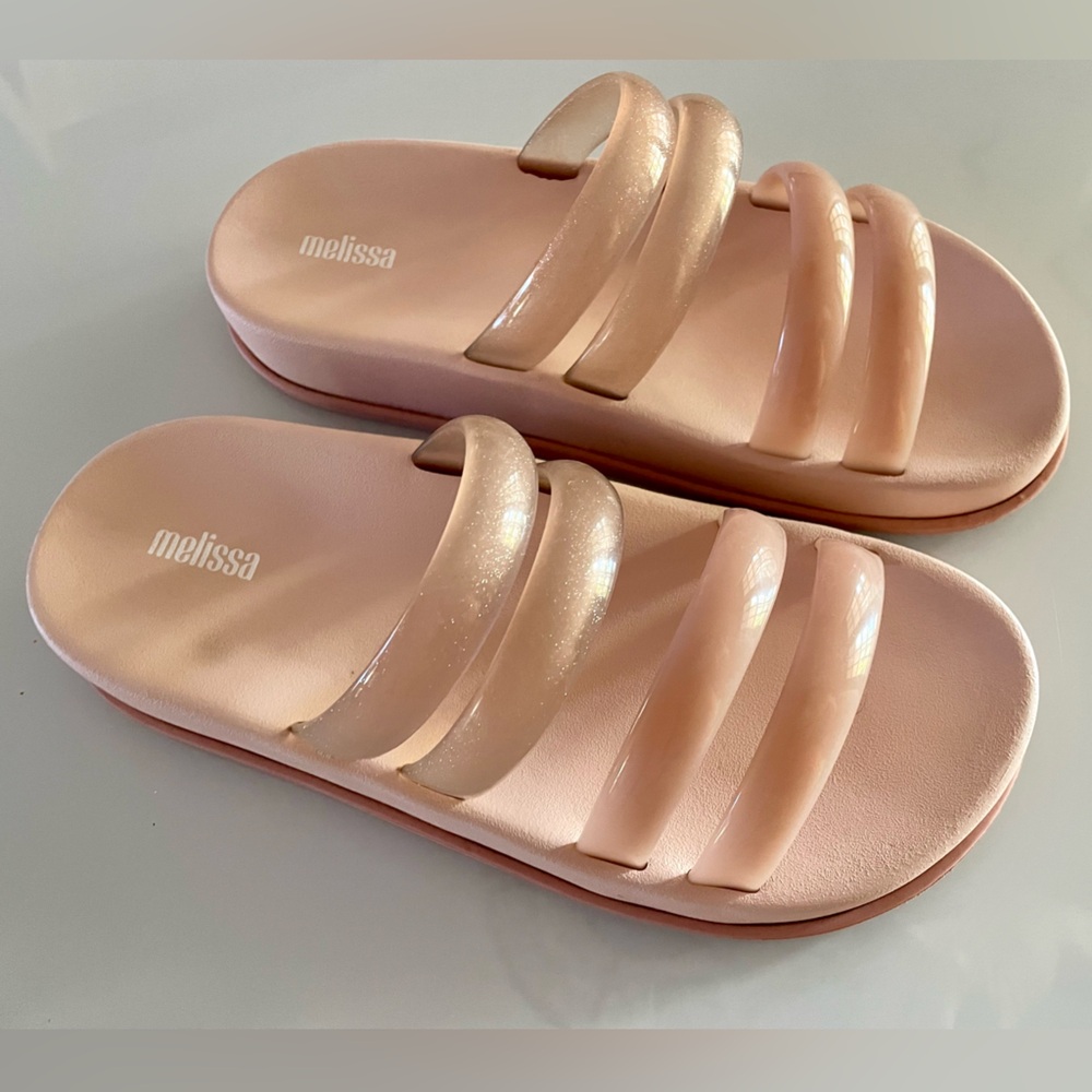 Melissa Blush Pink Slip on Slides - Sandals - Size 9 - Worn Once